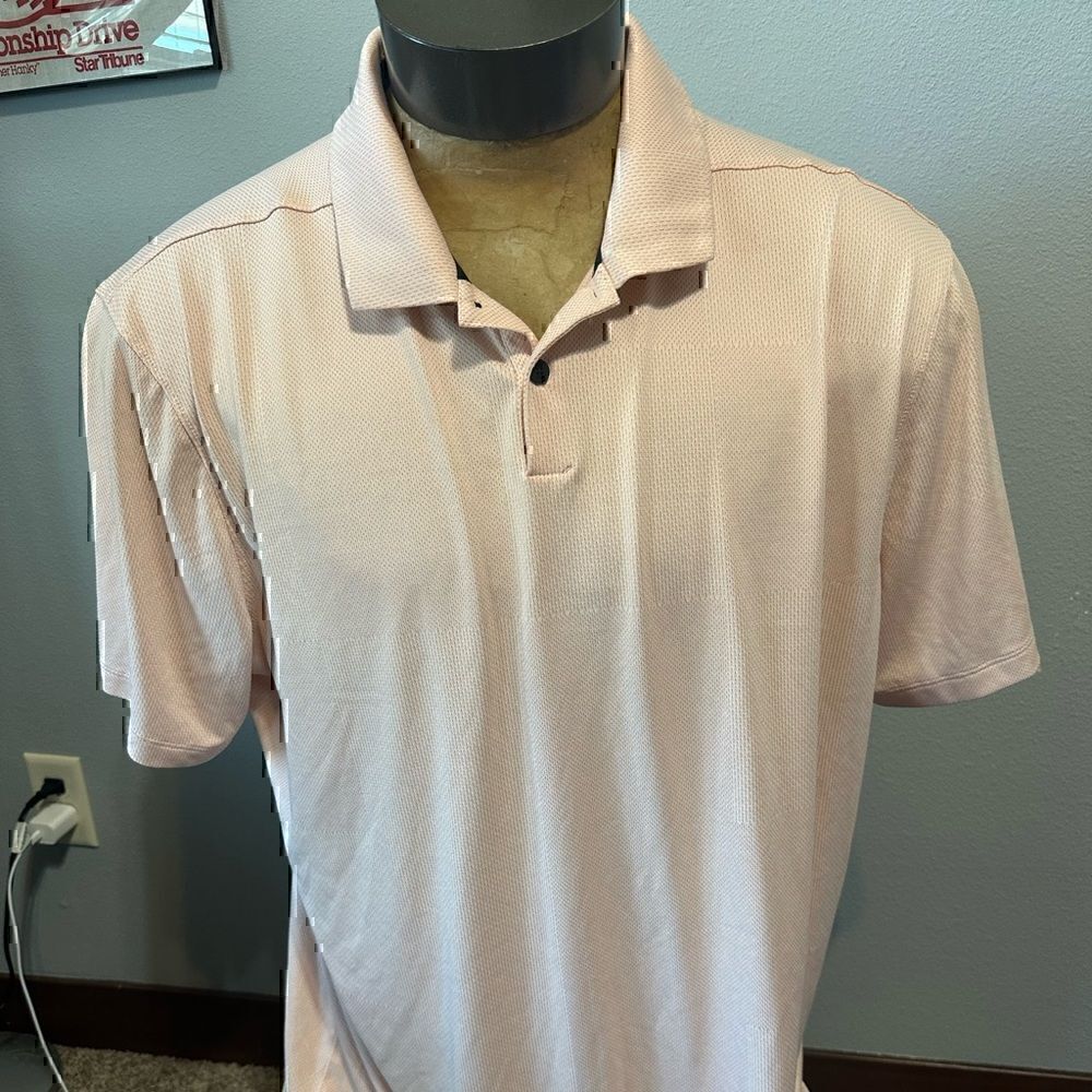 Nike Golf DriFit Mens XXL Standard Fit Light Pink Short Sleeve Polo